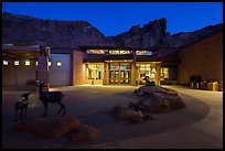 Visitor Center at dawn. Arches National Park, Utah, USA. (color)