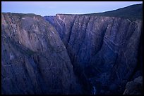 Painted wall from Chasm view at dawn, North Rim. Black Canyon of the Gunnison National Park, Colorado, USA.