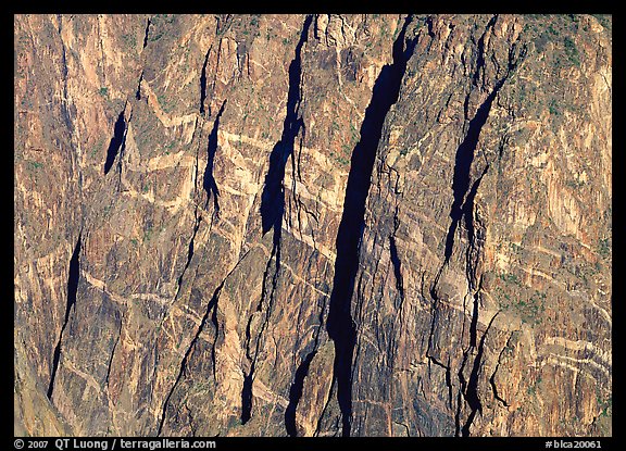 Detail of the Painted wall. Black Canyon of the Gunnison National Park (color)