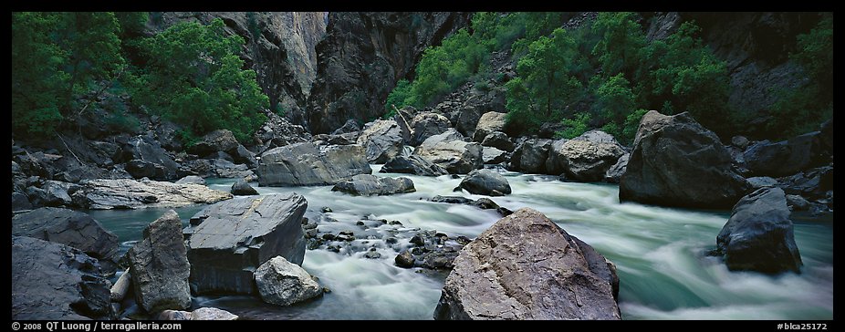 River Rapids in canyon narrows. Black Canyon of the Gunnison National Park, Colorado, USA.