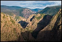 Canyon view from Tomichi Point. Black Canyon of the Gunnison National Park, Colorado, USA. (color)