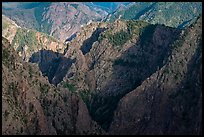 Canyon buttres from Tomichi Point. Black Canyon of the Gunnison National Park, Colorado, USA. (color)