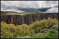 Canyon and storm clouds, Gunnison Point. Black Canyon of the Gunnison National Park, Colorado, USA. (color)