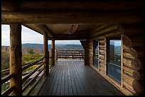 Visitor center porch. Black Canyon of the Gunnison National Park, Colorado, USA. (color)