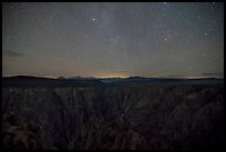 Warner Point, night. Black Canyon of the Gunnison National Park, Colorado, USA.