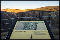Painted Wall interpretive sign. Black Canyon of the Gunnison National Park, Colorado, USA.