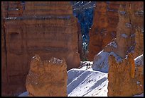 Navajo Trail in winter. Bryce Canyon National Park, Utah, USA. (color)