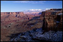 Buck Canyon overlook and La Sal mountains, Island in the sky. Canyonlands National Park, Utah, USA. (color)
