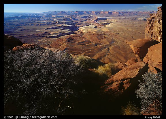 Green river overlook and Henry mountains, Island in the sky. Canyonlands National Park (color)
