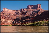 Dead Horse point seen from Colorado River. Canyonlands National Park, Utah, USA.