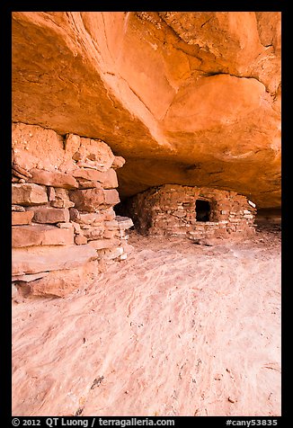 Aztec Butte granary, Island in the Sky District. Canyonlands National Park (color)