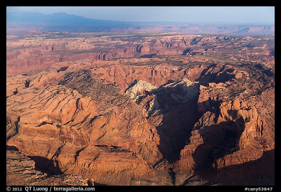 Aerial view of Upheaval Dome. Canyonlands National Park, Utah, USA.