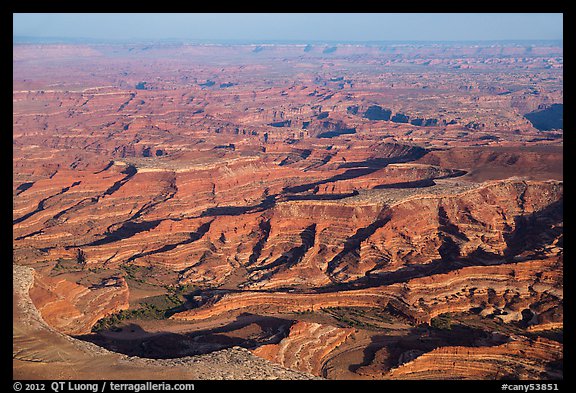 Aerial view of Petes Mesa. Canyonlands National Park (color)