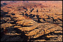 Aerial view of the Maze and Chocolate Drops. Canyonlands National Park, Utah, USA.