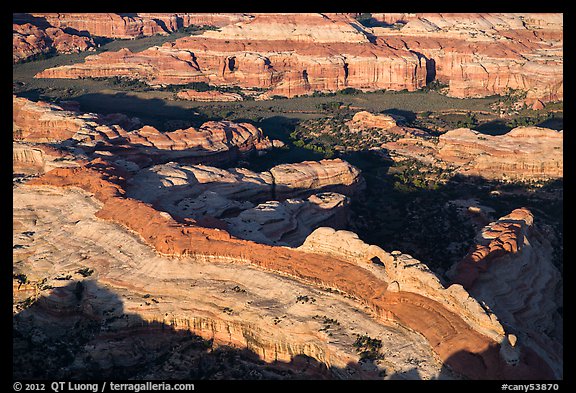 Aerial view of Castle Arch. Canyonlands National Park, Utah, USA.