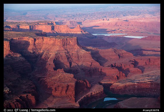 Aerial view of Dead Horse Point. Canyonlands National Park, Utah, USA.