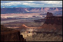 View over White Rim from High Spur. Canyonlands National Park, Utah, USA. (color)