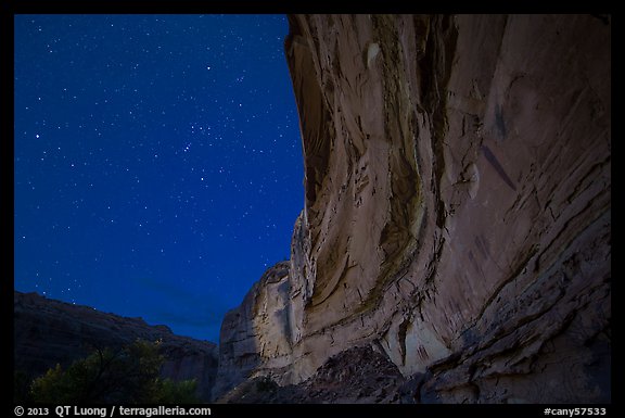 Great Gallery at night. Canyonlands National Park (color)