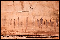 Harvest Scene pictograph panel. Canyonlands National Park, Utah, USA. (color)