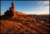 Petes Mesa at sunrise, Maze District. Canyonlands National Park, Utah, USA. (color)