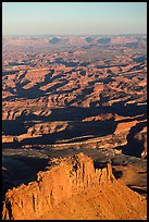 Aerial View of Under the Ledge country. Canyonlands National Park, Utah, USA. (color)