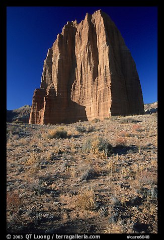 Temple of the Moon, Cathedral Valley, morning. Capitol Reef National Park, Utah, USA.