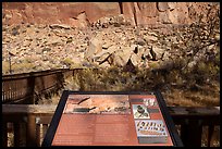 Signs of a Thriving People interpretive sign. Capitol Reef National Park, Utah, USA.