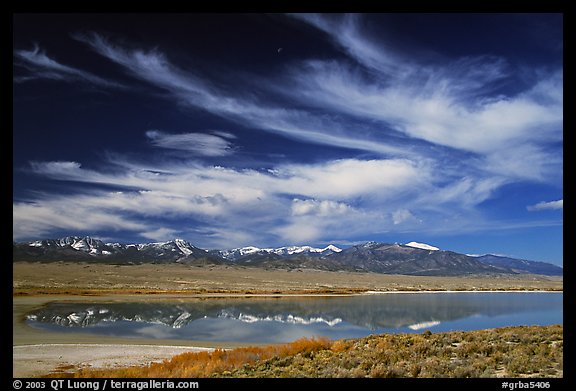 Snake Range seen from the East above a pond. Great Basin National Park (color)