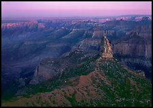 Mount Hayden from Point Imperial, sunset. Grand Canyon National Park, Arizona, USA. (color)
