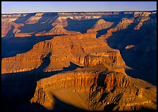 Buttes inside  canyon. Grand Canyon National Park, Arizona, USA. (color)