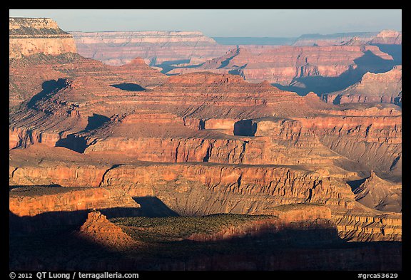 Ridges, Moran Point. Grand Canyon National Park (color)
