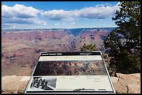 Mather Point interpretative sign. Grand Canyon National Park, Arizona, USA. (color)