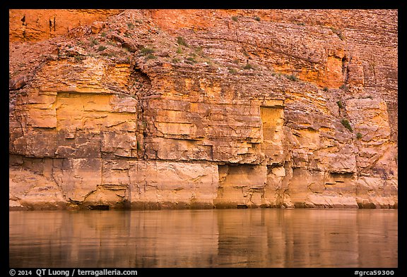 Geometric cliffs and reflections, Marble Canyon. Grand Canyon National Park (color)