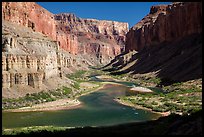 Colorado River at Nankoweap, afternoon. Grand Canyon National Park, Arizona, USA.
