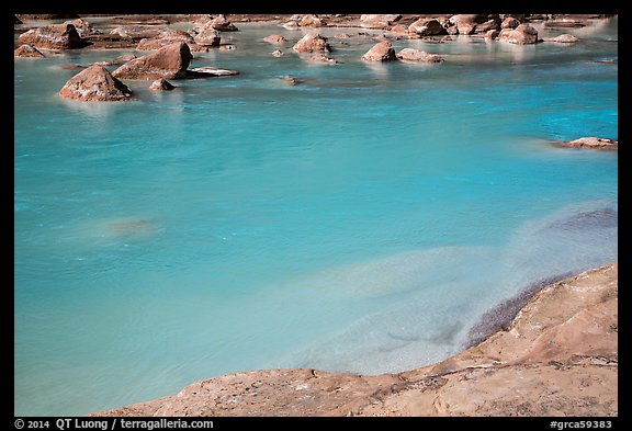 Turquoise waters of the Little Colorado River. Grand Canyon National Park, Arizona, USA.
