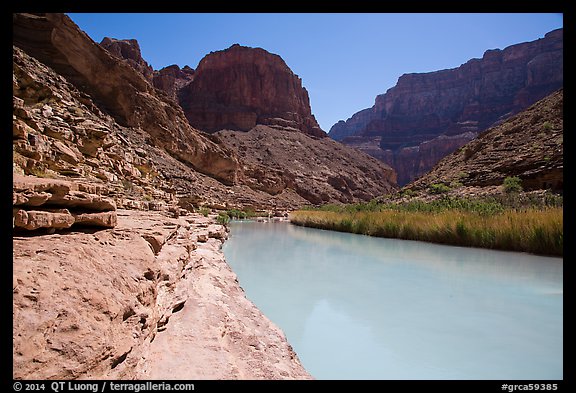 Turquoise Little Colorodo River in Little Colorado Canyon. Grand Canyon National Park, Arizona, USA.