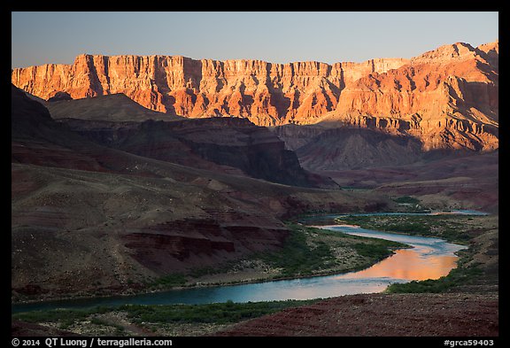 Palissades of the Desert and Colorado River. Grand Canyon National Park (color)