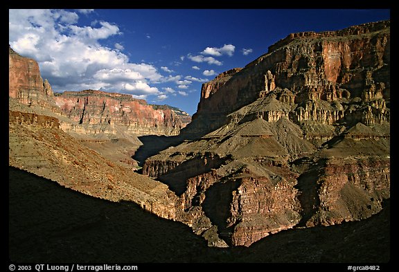 Confluence of Tapeats Creek and Thunder River. Grand Canyon National Park (color)