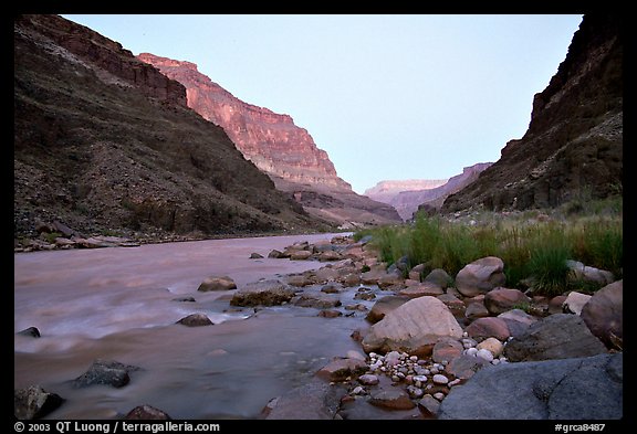 The Colorado River at Tapeats Creek,  dawn. Grand Canyon  National Park