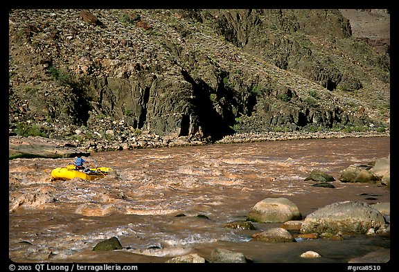 Rafting on  Colorado River. Grand Canyon National Park, Arizona, USA.