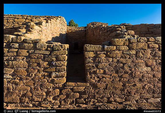 Far View House, early morning. Mesa Verde National Park (color)
