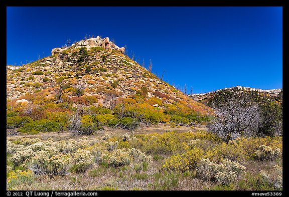 Mesas in autumn. Mesa Verde National Park, Colorado, USA.
