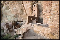 Ground-level view of Square Tower House. Mesa Verde National Park ( color)