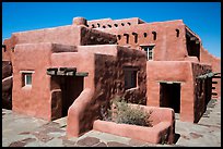 Painted Desert Inn in Adobe revival style. Petrified Forest National Park, Arizona, USA.