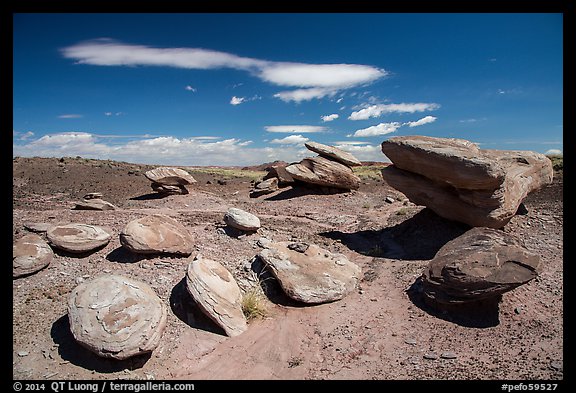 Concretion rocks, Painted Desert. Petrified Forest National Park (color)