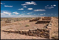 Ruined walls, Puerco Pueblo. Petrified Forest National Park ( color)