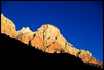 Peaks and shadows. Zion National Park, Utah, USA. (color)