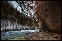 Tunnel passage in the Narrows. Zion National Park ( color)