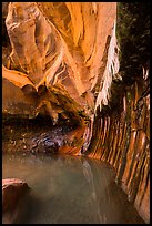 Room with striated walls, Pine Creek Canyon. Zion National Park ( color)