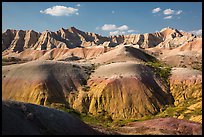 Yellow Mounds. Badlands National Park, South Dakota, USA. (color)